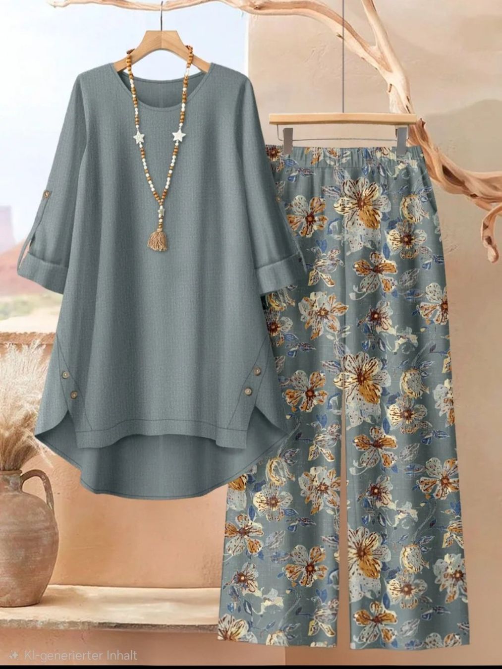Completi & Tailleur: 2 Teiler Damen Set Farbe Grau/Blau – Usato da Niederbipp venduto da Trude04