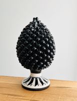 Pigna Caltagirone Schwarz / Weiss 40cm