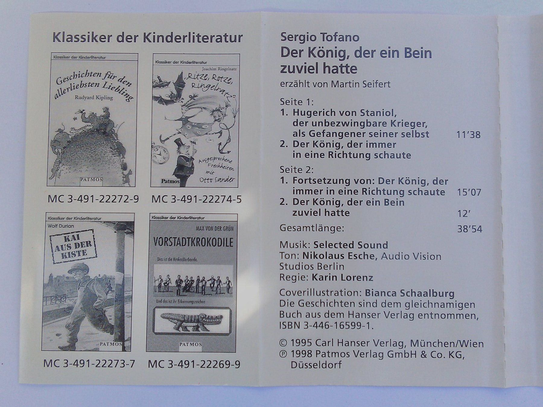 Musicassette: Der König der ein Bein zuviel hatte – Usato da St.Galllen venduto da elkaphone 3