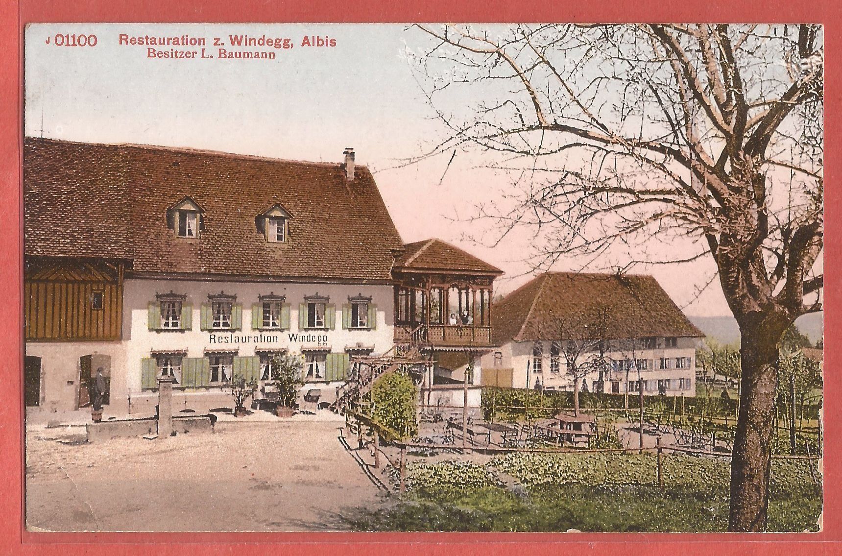Ansichtskarten: Albis - Restaurant zur Windegg - ca. 1915 – Gebraucht aus Fislisbach von Porano