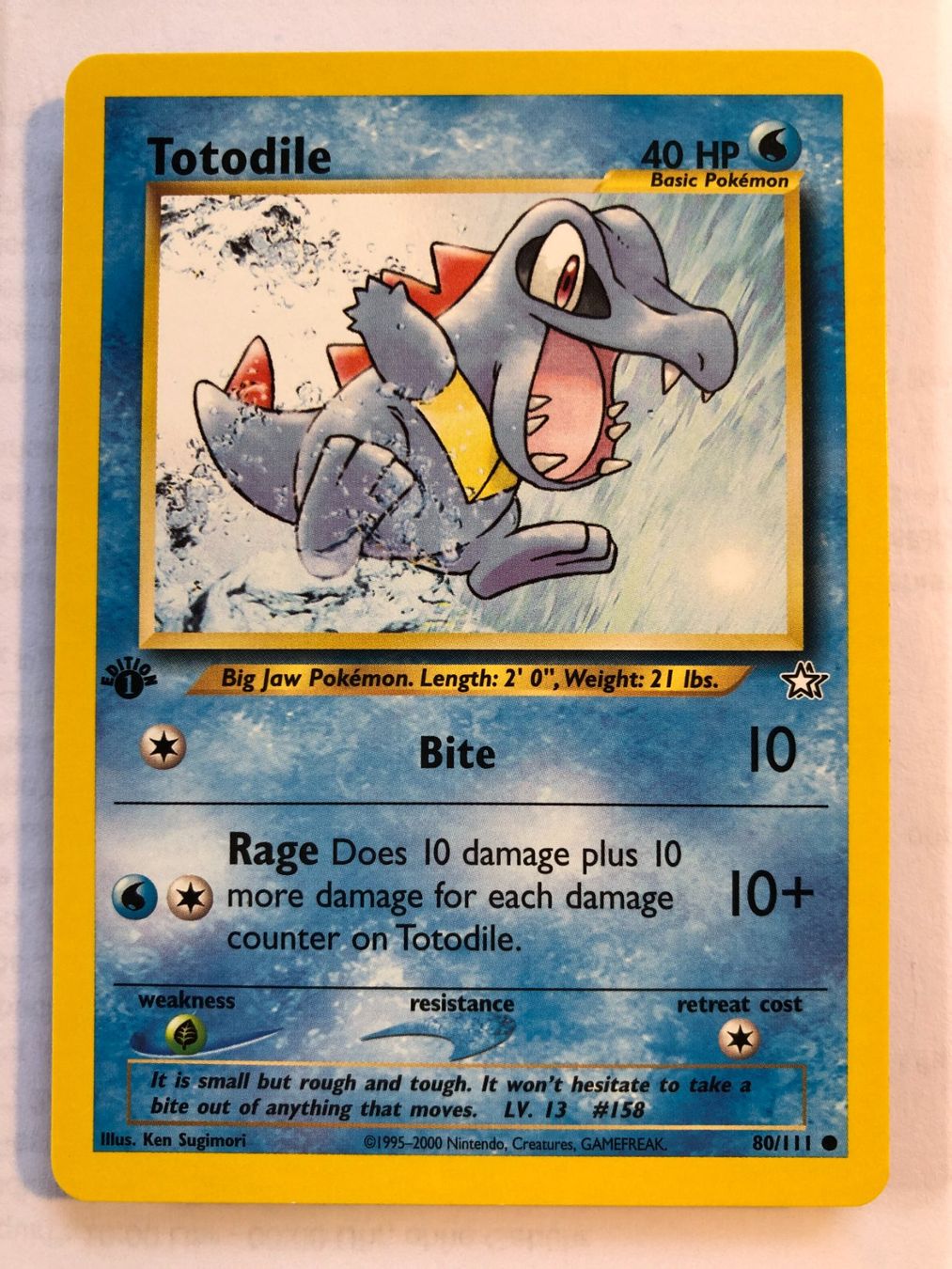 Sammelbilder & Trading cards: Totodile 1st Neo Genesis - MINT - ab 1.- – Gebraucht aus Giubiasco von dan_pr8b