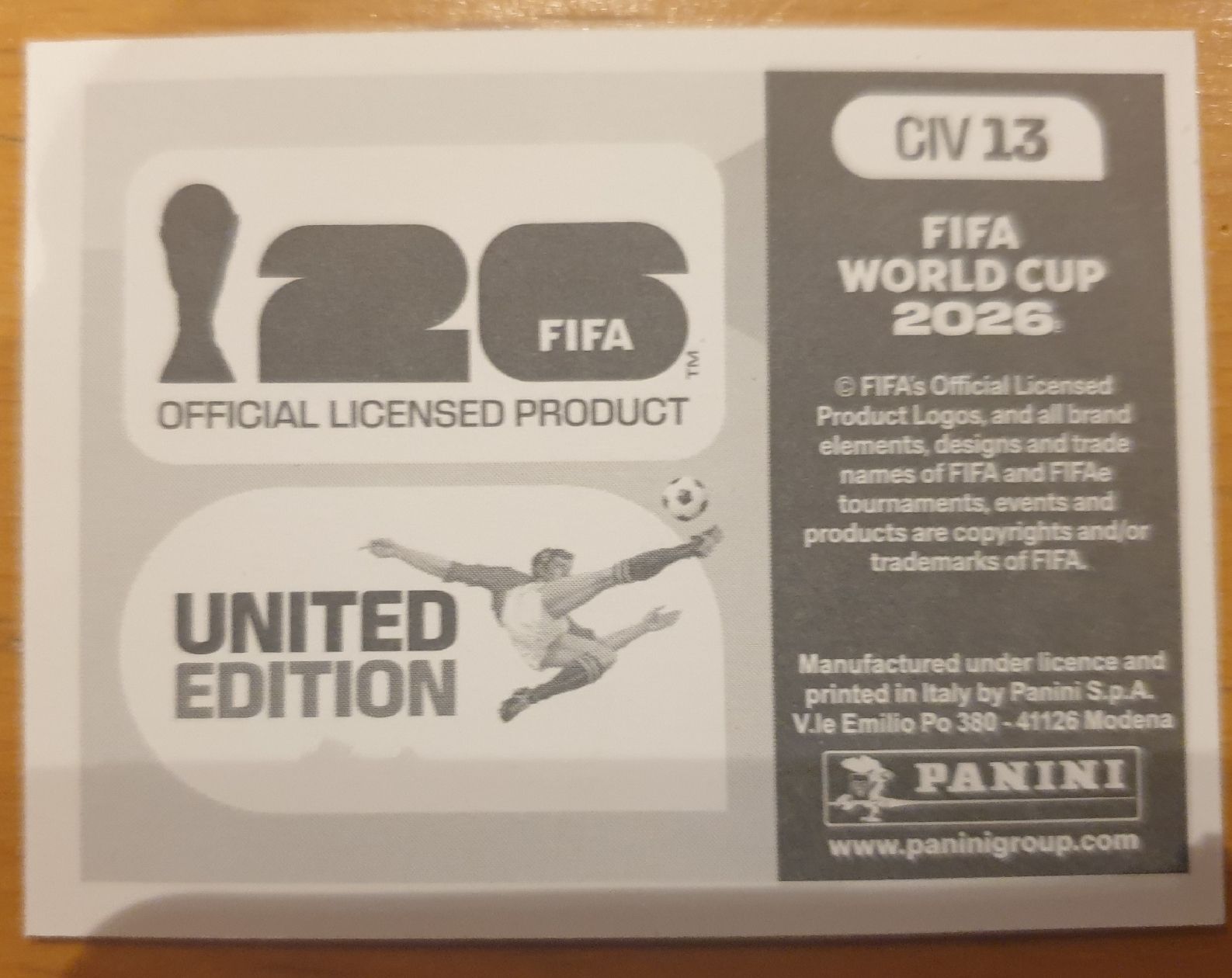 Panini Cartes à collectionner: Panini WM 2026 CIV 13 – Neuf (Voir description) à Einsiedeln par MGXX 1
