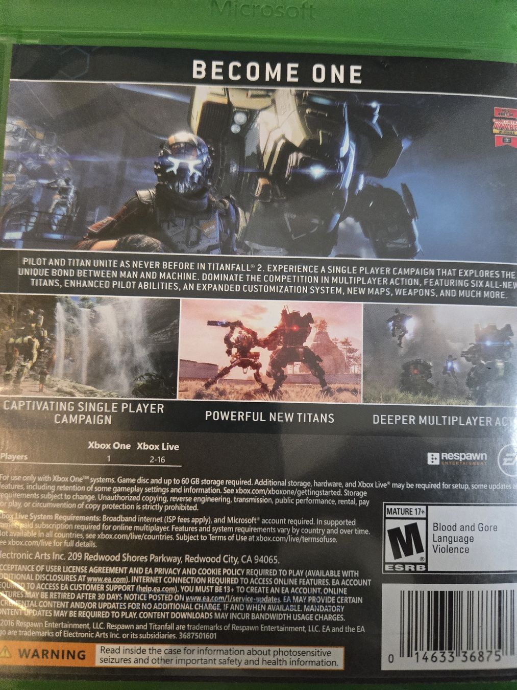Giochi: Titanfall 2 for Xbox One - Great Fun! – Nuovo (secondo la descrizione) da Zürich venduto da aut_kxd2 1