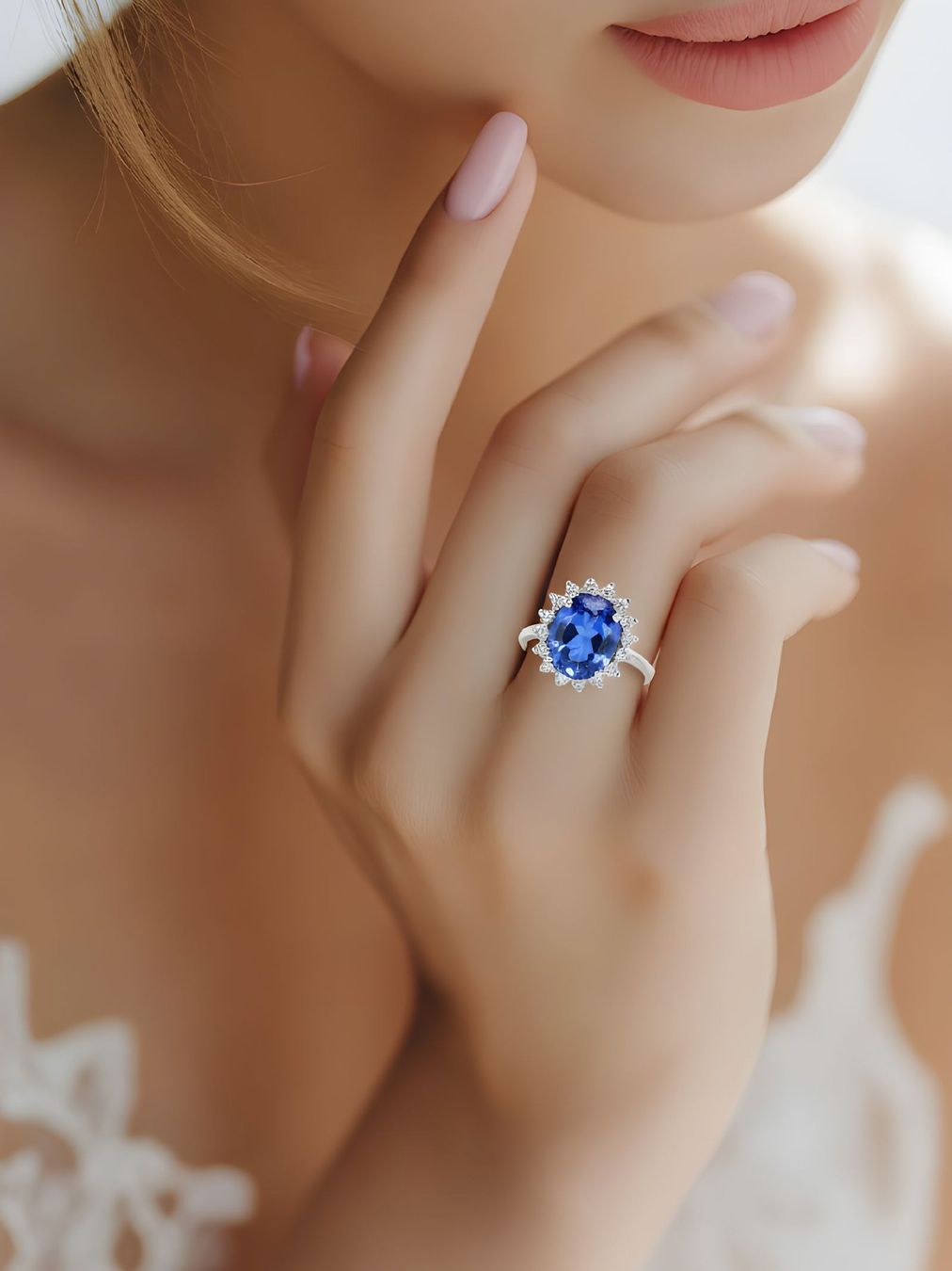 Anelli: Tansanit-Ring 14k Weissgold 3,97ct – Nuovo e nell'imballaggio originale da Illnau venduto da Juwelier_Mahler_GmbH 1