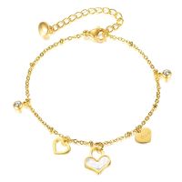 bracciale, Armreif 3-fach vergoldetes mit Herzen - Neu!90806