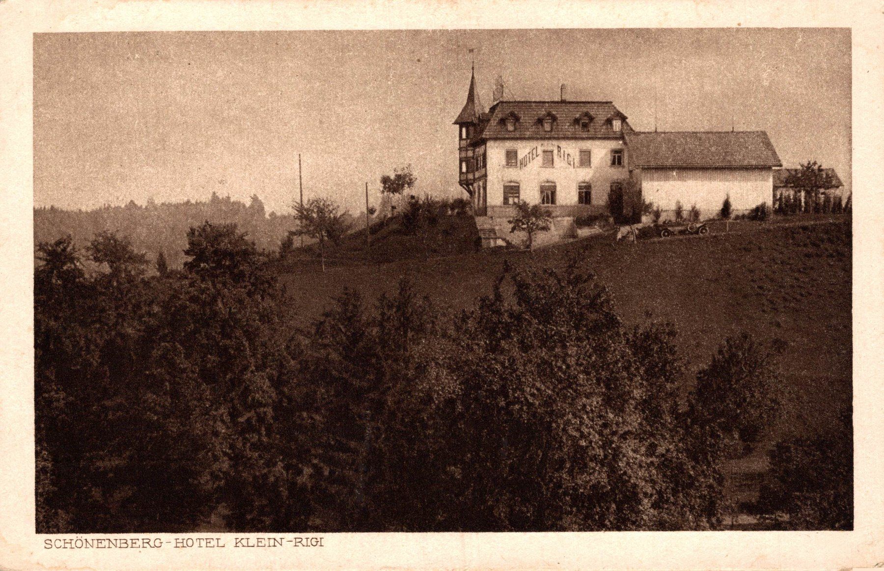 Cartoline postali: Schönenberg. Hotel Klein-Rigi – Usato da Bronschhofen venduto da Astore