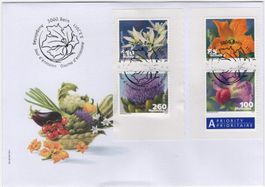 Gemüseblüten Serie auf illustriertem FDC