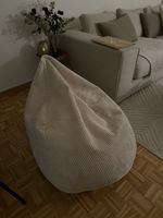 Sitzsack Cordstoff beige neuwertiger Zustand