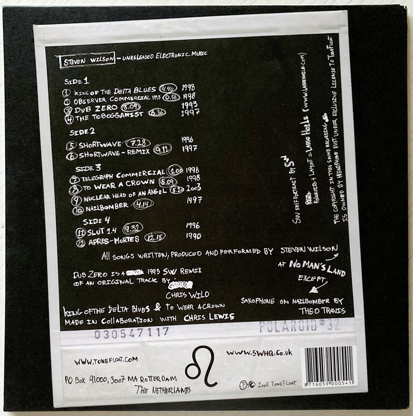 Dischi in vinile: PORCUPINE TREE / STEVEN WILSON - UNRELEASED ELECTRONIC MUSIC – Usato da Bottens venduto da hotter-than-hell 3
