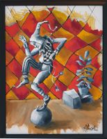 Harlekin-Ölgemälde Peinture d'Arlequin Dipinto Arlecchino