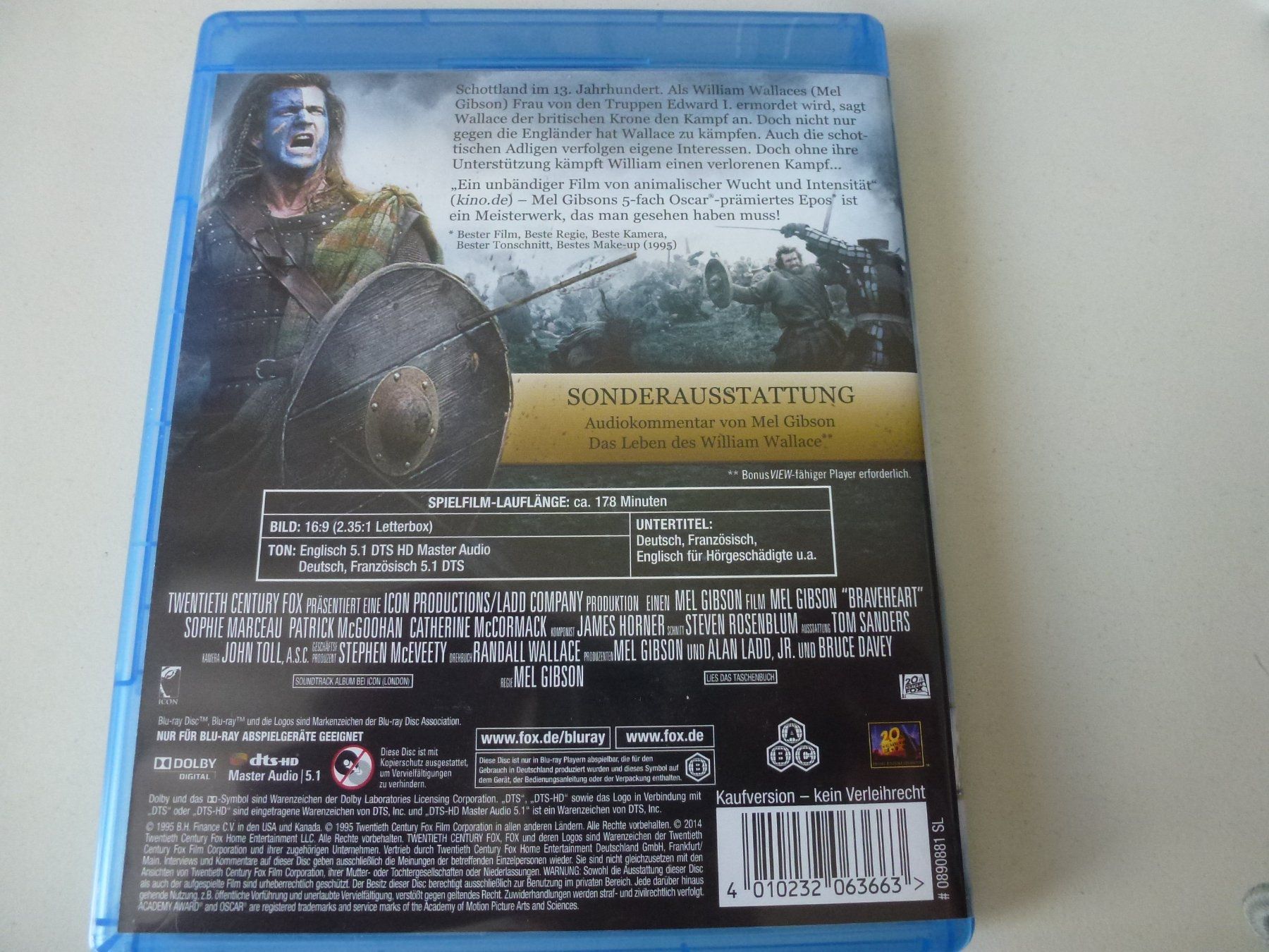Tutti i DVDs: Braveheart (Blu-Ray) – Nuovo (secondo la descrizione) da Bern venduto da Frebo 1