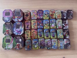 Grosses Pokémon TCG Tin-Boxen Konvolut (35 leere Dosen)