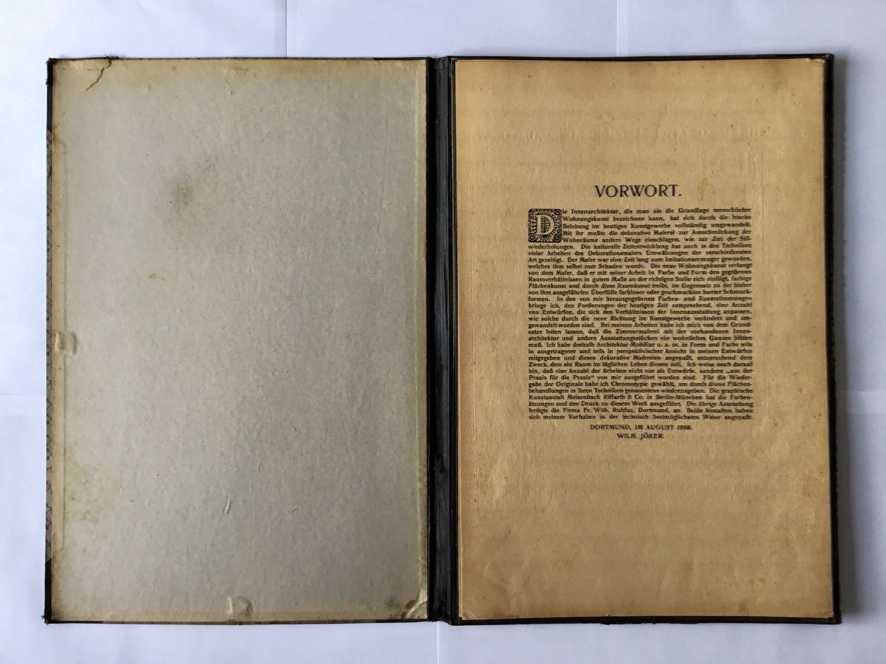 Bücher: Mappe mit Farbtafeln Wilh. Jöker 1908 | Dekorative Malereien – Gebraucht aus Eggersriet von Wiese61 2