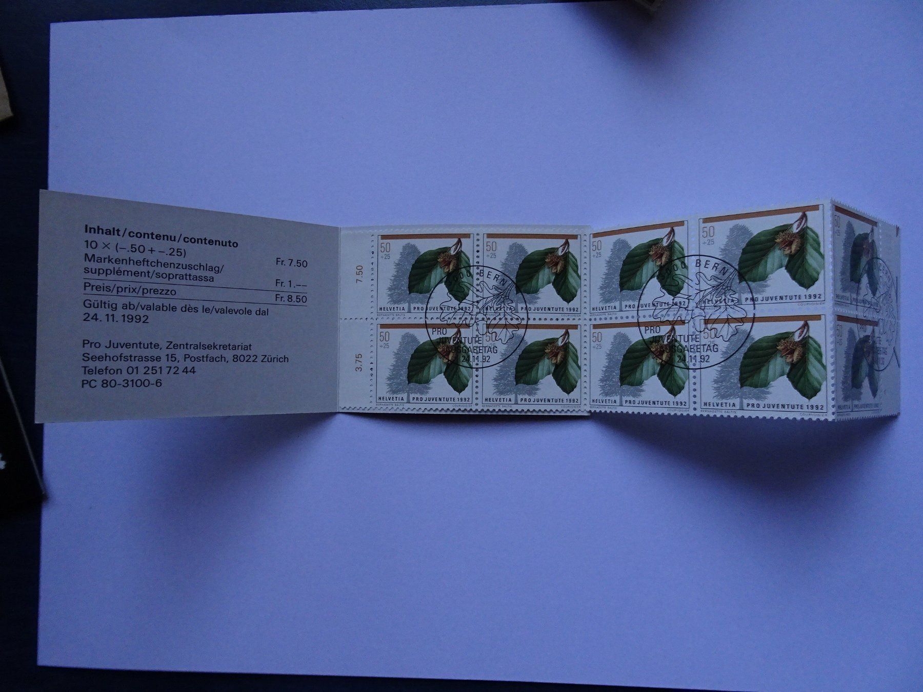 Tous les timbres: PJ 1992 – Neuf (Voir description) à Aadorf par Chnorli-Furz 1