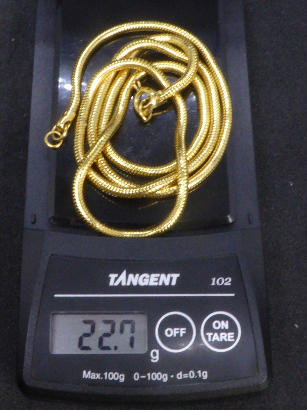 Ketten: Sautoir en plaqué or maille style serpent – Gebraucht aus Porrentruy von Tic-Time 1