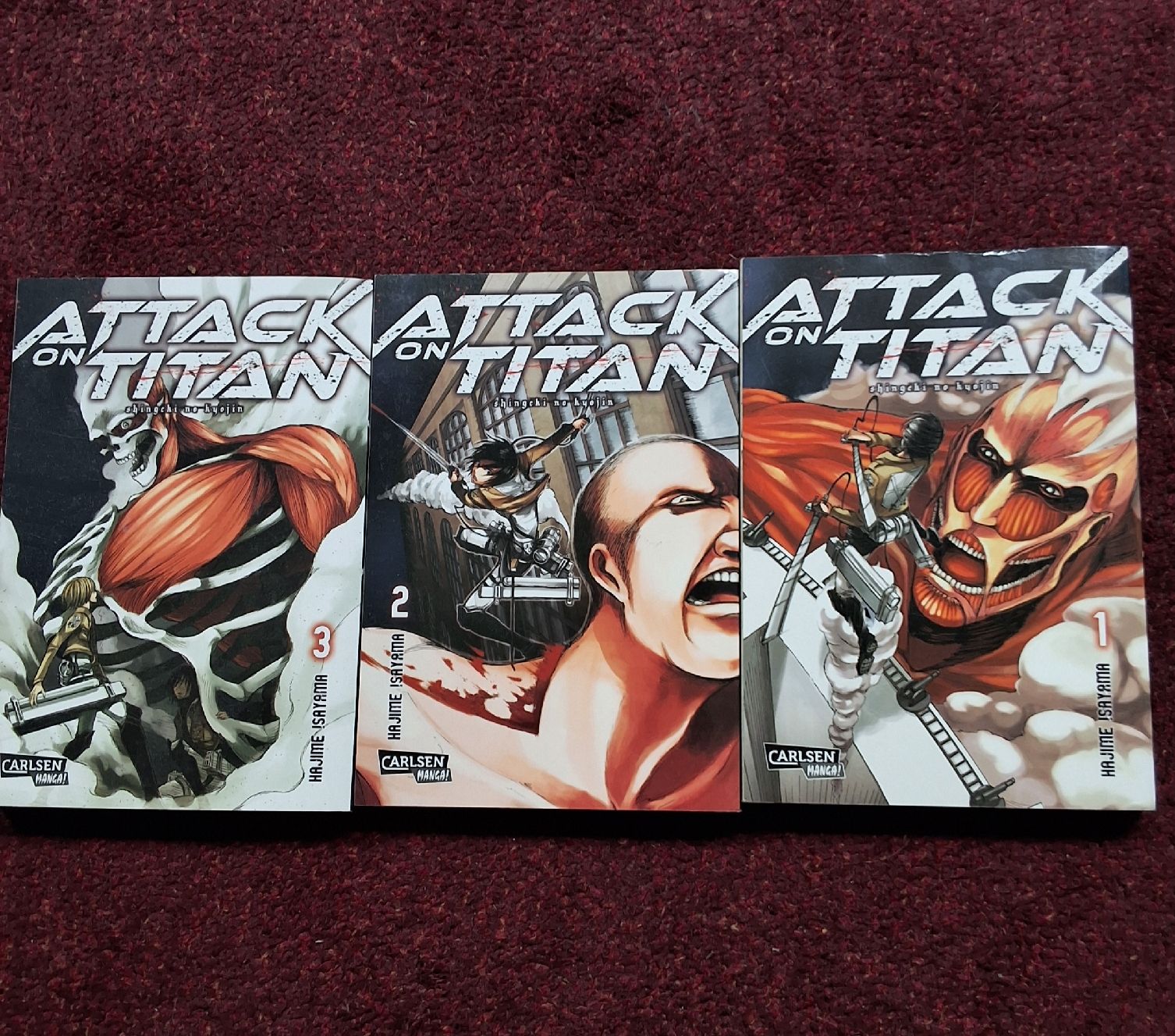 Libri: attack on titan band 1-3  – Usato da Bern venduto da Jano.217