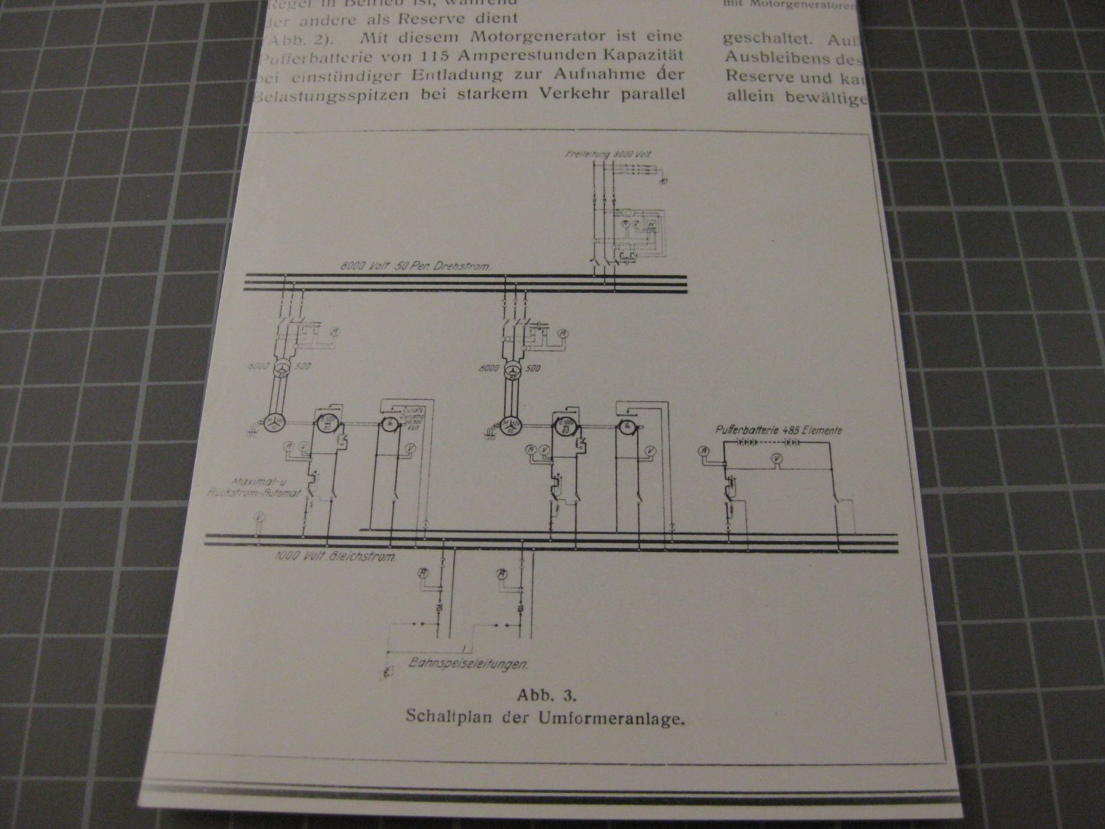 Ansichtskarten: Repro Schaltplan Umformeranlage – Gebraucht aus Malters von Marosko