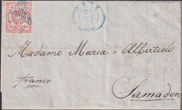 Rayon III (Nr.20) Type 10 (UM-I) von CHUR 1852 nach SAMADEN