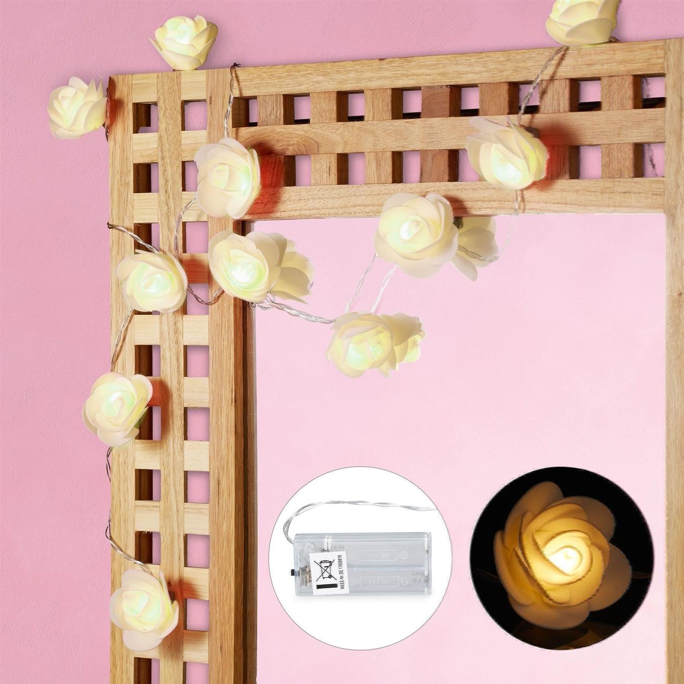 Ghirlande e barre luminose: ROSEN LED-LICHTERKETTE WEISS 3.3m – Nuovo e nell'imballaggio originale da Gerlafingen venduto da Tsuru 1