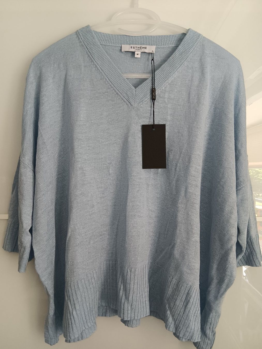 Maglioni & Felpe: ESTHEME PARIS Pull en lin bleu clair taille M neuf – Nuovo e nell'imballaggio originale da Cossonay-Ville venduto da Les_1001_perles