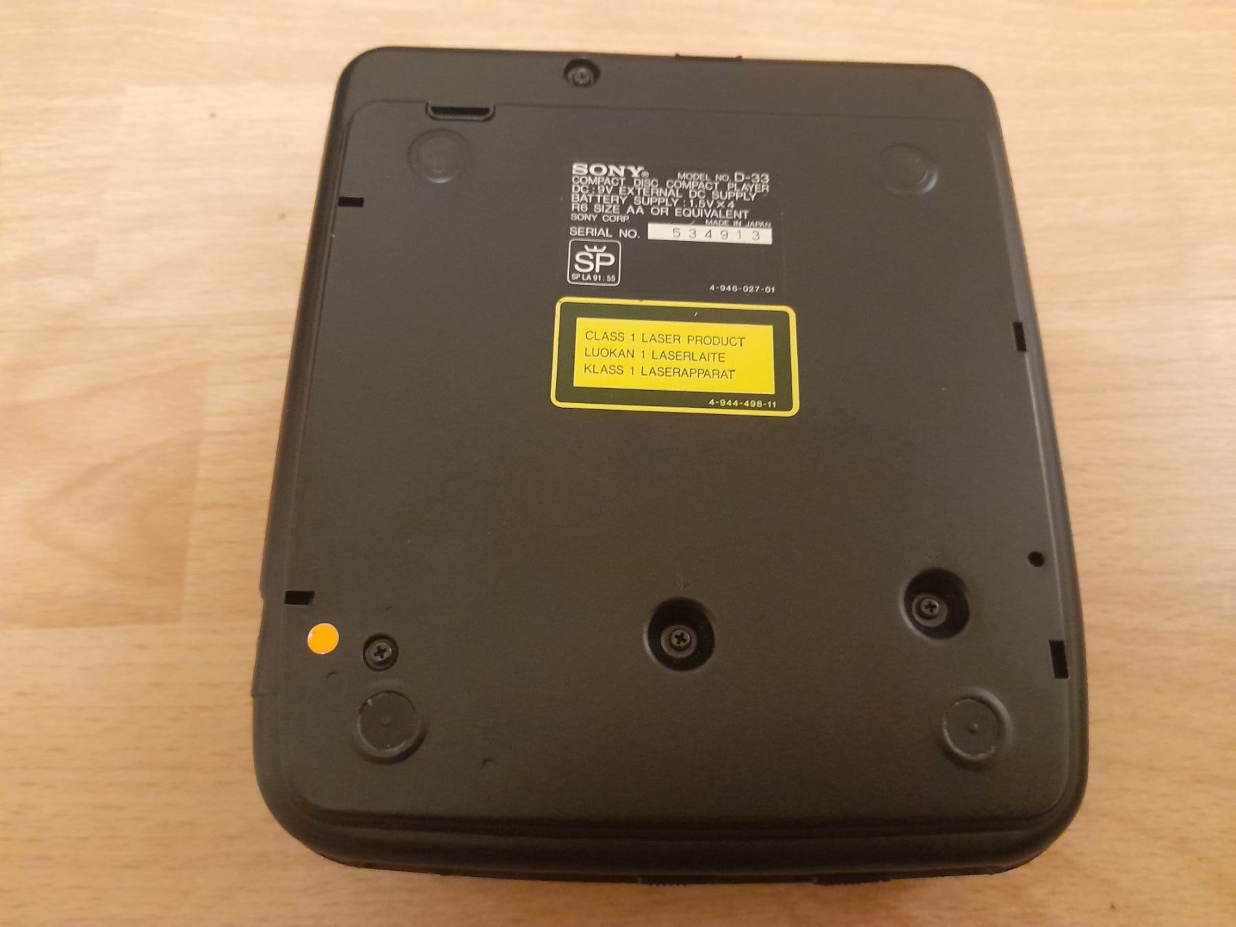 Sony Lettore multimediale portatile: Sony Discman D-33 mit Netzteil – Usato da Lustmühle venduto da chevi03 2