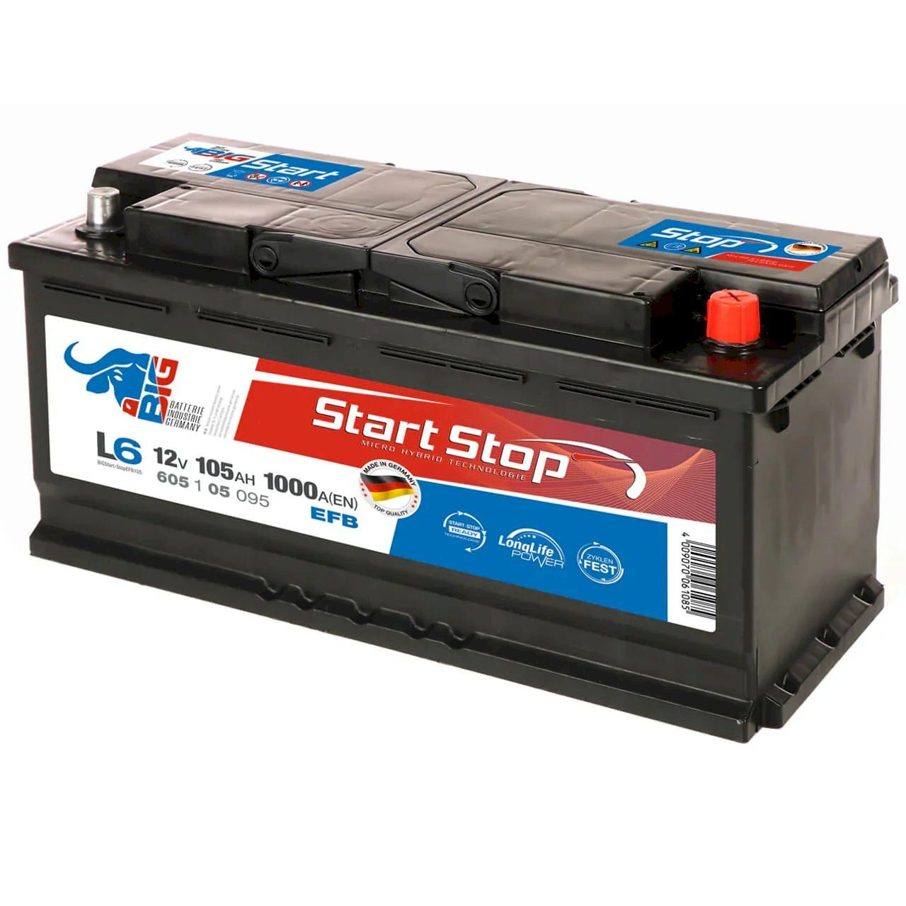 Batterie: BIG StartStop EFB 12V 105Ah Autobatterie – Nuovo e nell'imballaggio originale da Bottighofen venduto da zaap 1