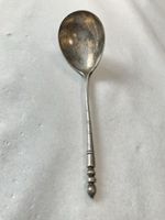 Antique cuillère en argent massif poinçon 84 avec date