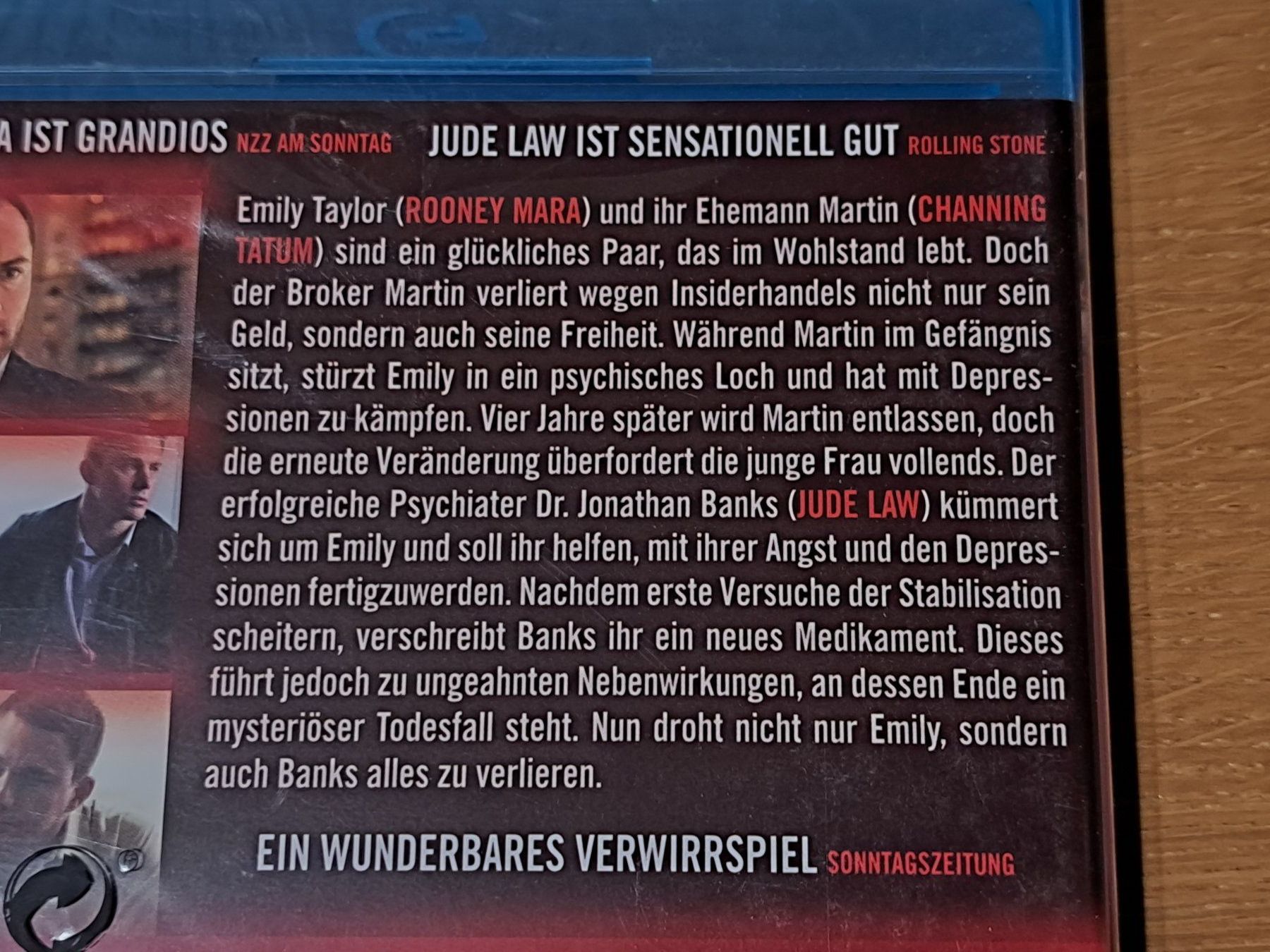 Tutti i DVDs: Blu-ray SIDE EFFECTS von Steven Soderbergh.   Noch neu! – Nuovo e nell'imballaggio originale da Unterseen venduto da Kanica 2