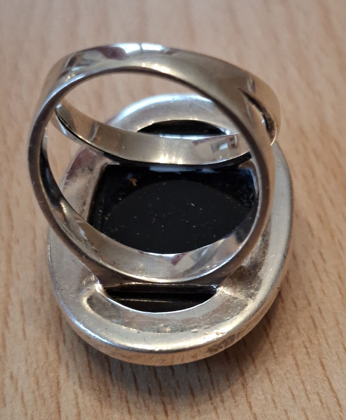 Anelli: Silber 800 Finger-Ring mit Onyx – Usato da Bern venduto da chuderluri01 1