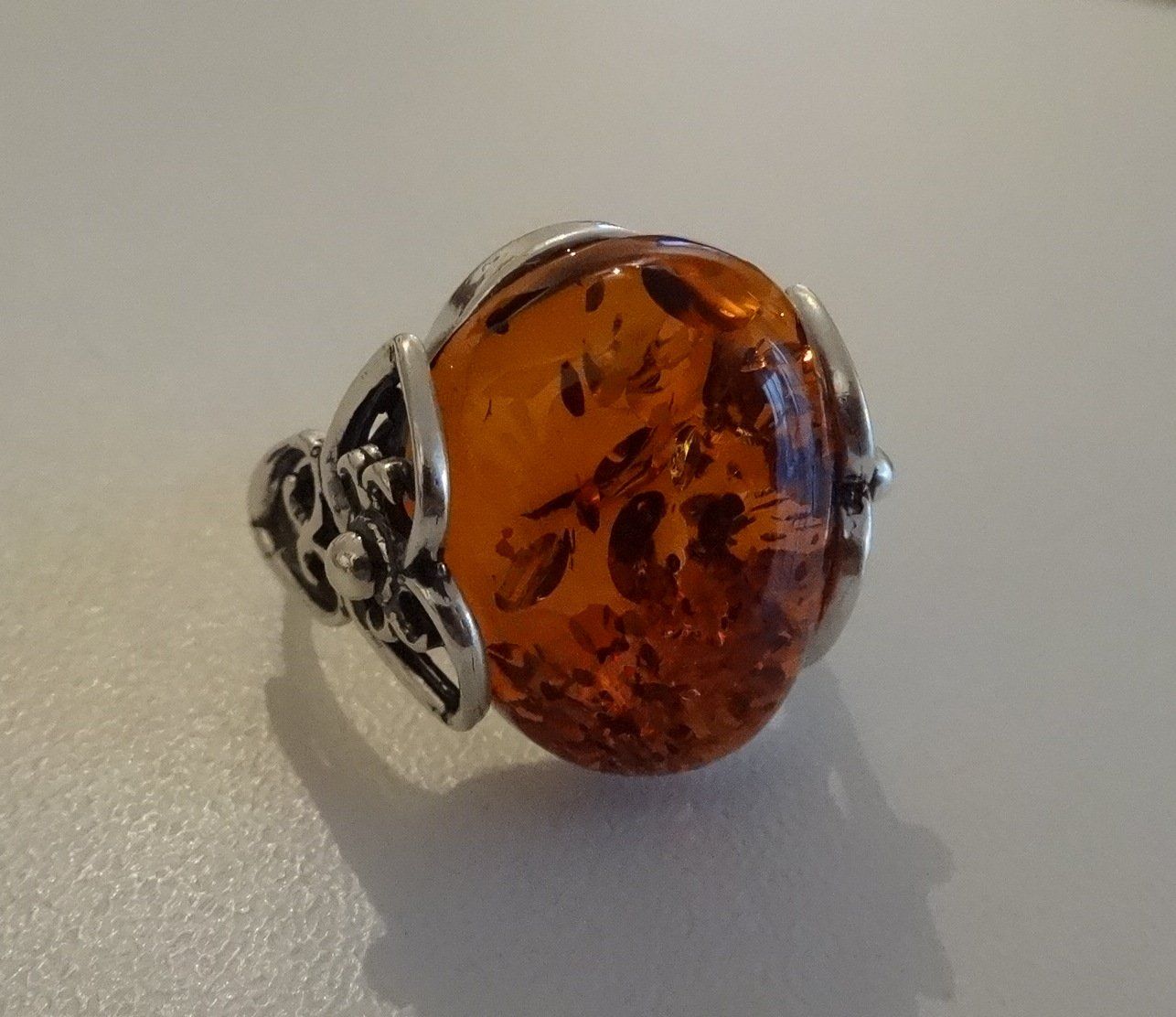 Anelli: ECHT! * Bernstein RING 925 Silber VP 130,- – Nuovo e nell'imballaggio originale da Visp venduto da steinschmuckwelt 2