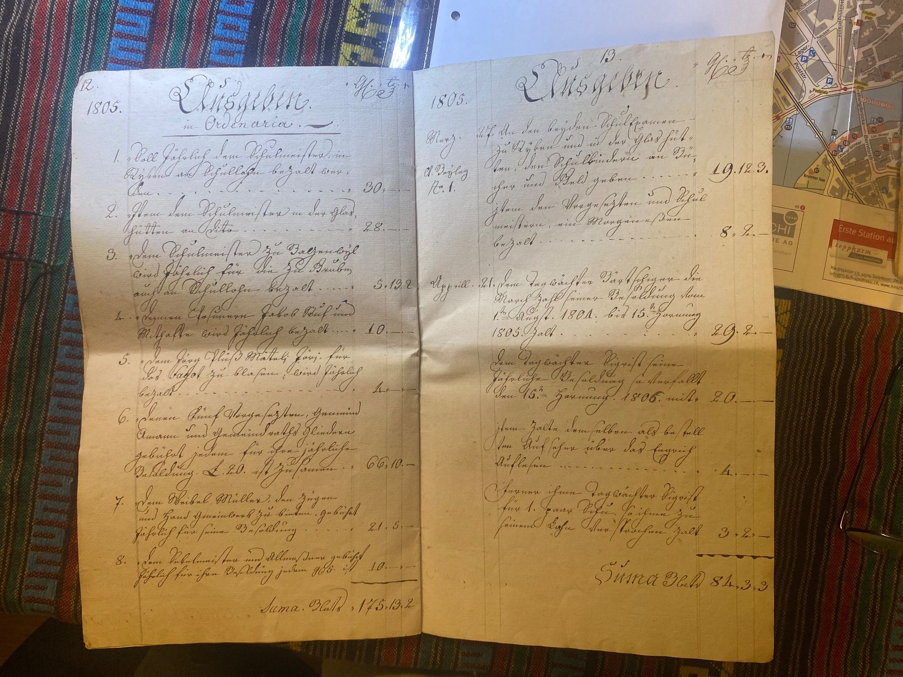 Documenti: 1805 Gemeinde-Rechnung Ryken – Usato da Langendorf venduto da Antik-Samariter 6