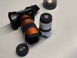 Sony A7C inkl. Full-Cage,2 Objektive,Kamera-Bag neuwertig