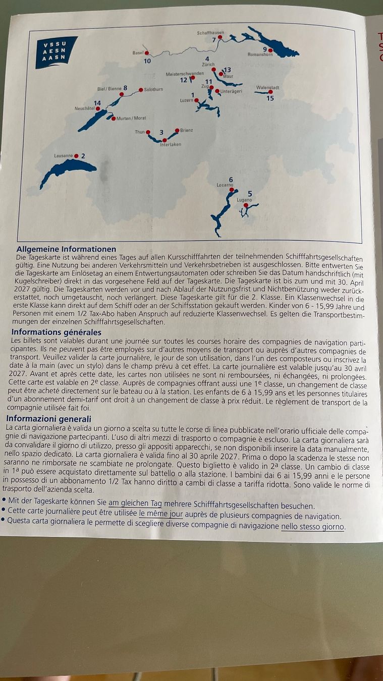 Biglietti: Schifffahrt-Tageskarte – Nuovo e nell'imballaggio originale da Kehrsatz venduto da bianca69 2