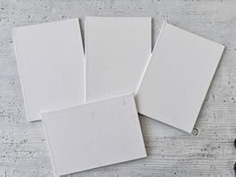 4x Malplatten A5 Baumwolle Öl & Acryl ohne Folie