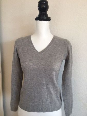 Pullover von Mazzini 100% Kaschmir Gr.XS/S grau