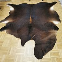 IKEA Kuhfell Teppich schwarz braun echt Leder Natur