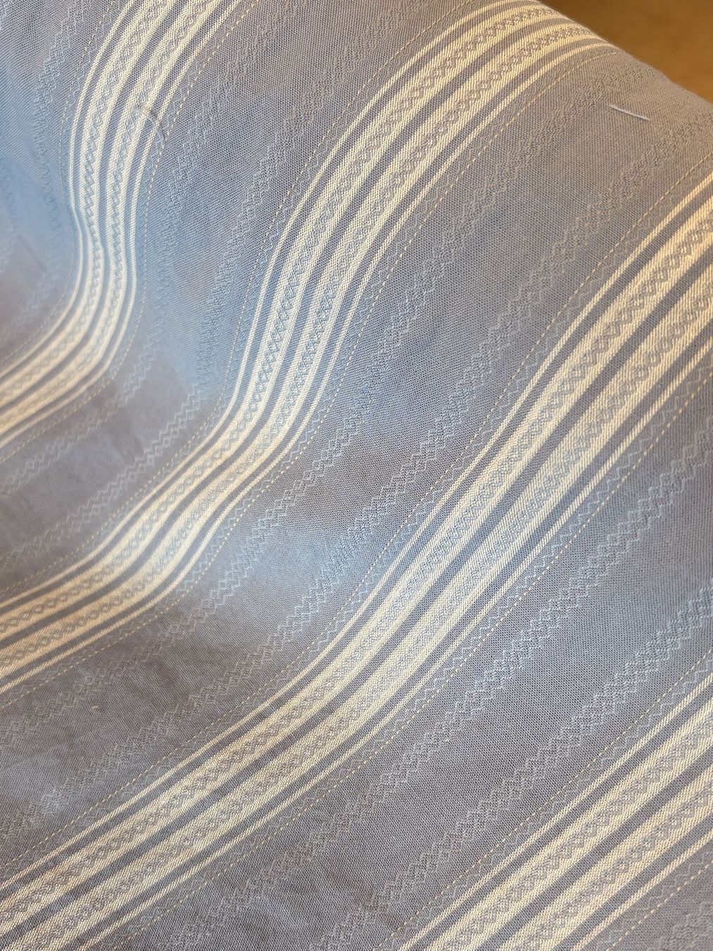 Tessuti: Japanischer Baumwoll-Stoff - Blau - Gestreift – Nuovo e nell'imballaggio originale da Winterthur venduto da sansanmann 1