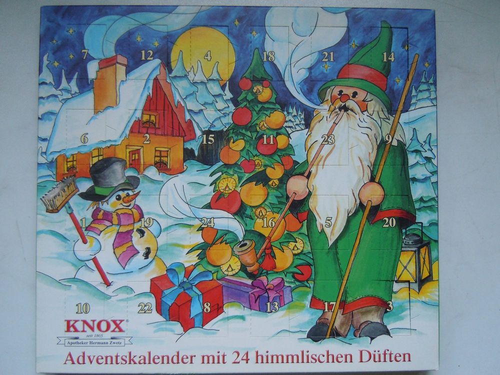 Knox Adventskalender Mit 24 Räucherkerzen – Verschiedene Weihnachtsdüfte, Für Räuchermännchen, Traditioneller Weihnachtsduft