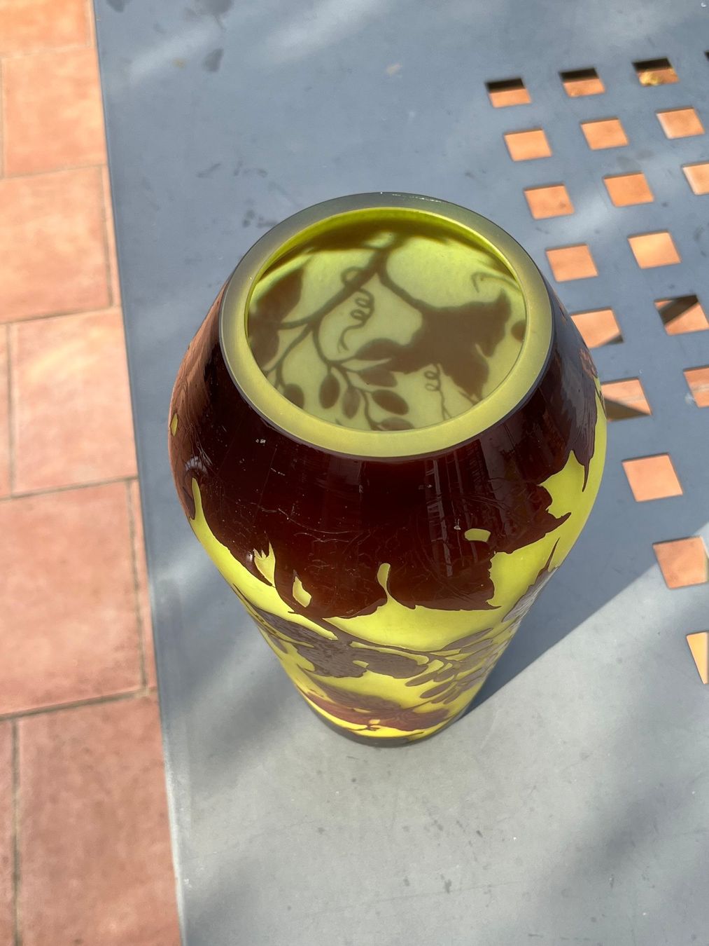 Vasi & Recipienti: Daum Nancy Vase mit Traubenblätter – Usato da Lenz venduto da Klimbim7083 4