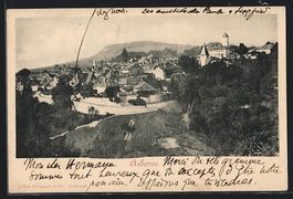 AK Aubonne, Totalansicht der Stadt, 1910