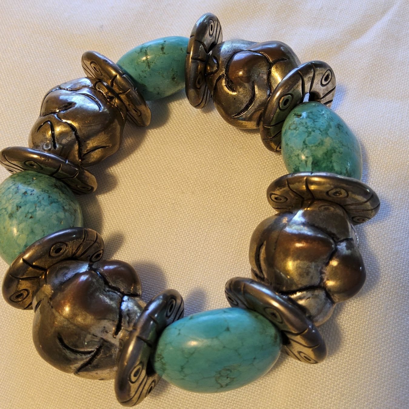 Bracciali & Braccialetti: Vintage Türkis Silber Armband – Usato da Zürich venduto da Aleick 5