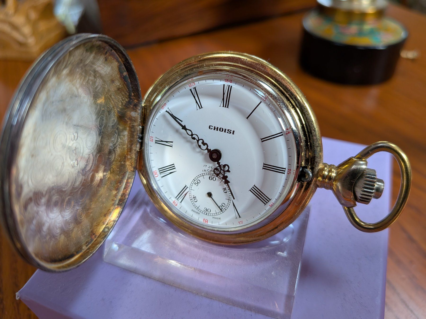Orologi: Taschenuhr mit Wilhelm Tell – Nuovo e nell'imballaggio originale da Schönenwerd venduto da kybi 2
