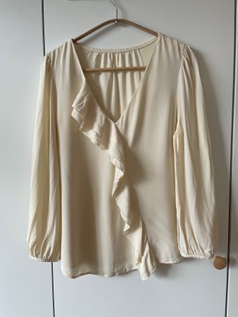 Anthropologie Seidenbluse 100% Seide Creme / Gr 36