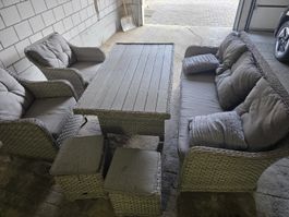 Gartenmöbelset Polyrattan 6-teilig 