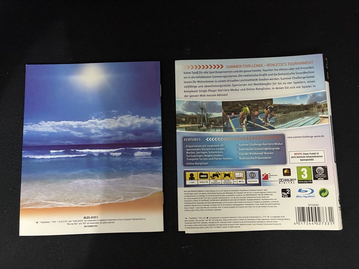 Sony Jeux: Manuale+Cover SUMMER CHALLENGE PS3 – Neuf (Voir description) à Taverne par nad02026 1