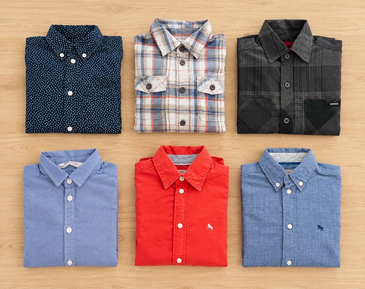 Chemises, T-shirts & Polos: 6 Chemises Taille 110 – Neuf (Voir description) à Sion par FashionStore3 1