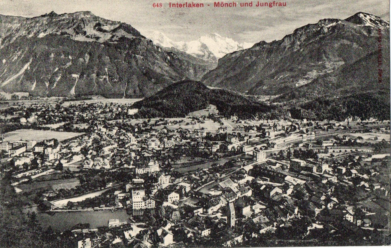 Ansichtskarten: Interlaken - Mönch und Jungfrau – Gebraucht aus Melano von pisonsdro