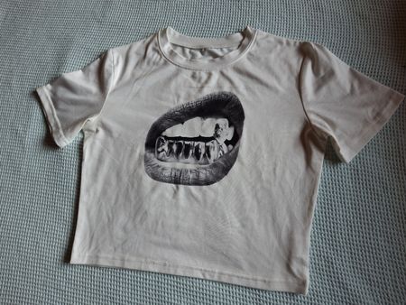T-shirt imprimé bouche taille S 
