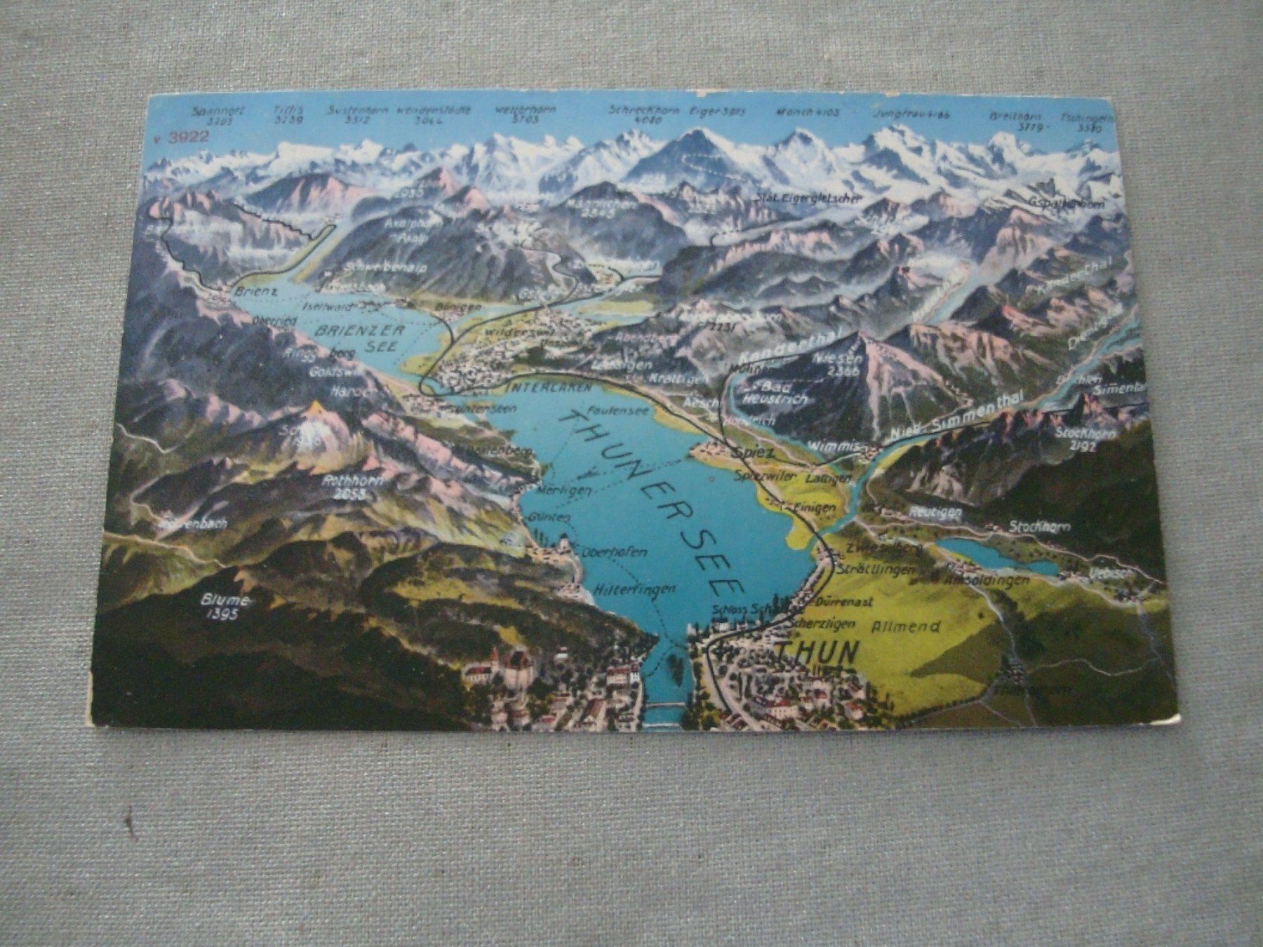Ansichtskarten: AK Thun - Panorama - 1926 – Gebraucht aus Neuenegg von flohcante