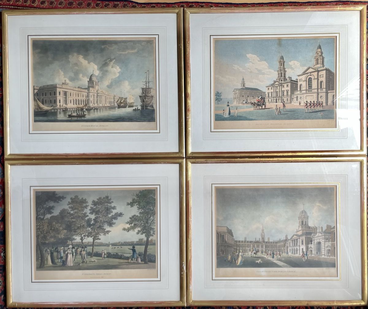 Incisioni: J. Malton 4 vues de Dublin 1799 – Usato da Biel/Bienne venduto da Galaq